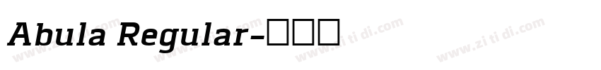 Abula Regular字体转换